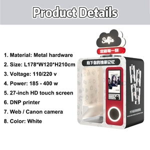 ตู้ถ่ายรูปอัตโนมัติ LED หลายภาษา พร้อมเครื่องพิมพ์และกล้องถ่ายรูปทันที - Product Image 2