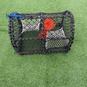 Cadre <span class=keywords><strong>en</strong></span> acier inoxydable Creel avec filet PE piège de pêche multifilament pour homard crabe poisson crevettes pour l'aquaculture et l'agriculture - Product Image 2