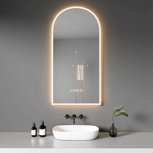 Modern Asymmetrical Irregular LED Wall <strong>Mirror</strong> Touch Switch For Salon Bathroom Living Room Entryway Vanity Hotel Wall Decoration - Product Image 4