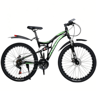 Vélo de montagne à suspension intégrale 26 pouces 21 vitesses VTT Frein à disque double Suspension souple Vélo tout-terrain pour hommes