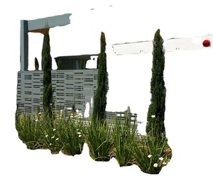 Paneles de <span class=keywords><strong>hierro</strong></span> para privacidad de jardín, cercado decorativo doble de lujo para el hogar, puertas y cercas para patios delanteros - Product Image 1