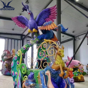 Xe điện ngoài trời bằng sợi thủy tinh nhiều màu sắc hình động vật hoa dùng cho lễ hội hóa trang - Product Image 6