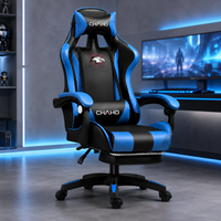 Chaise de gaming ergonomique AOR en cuir PU, dossier haut, réglable, pivotante, avec base oscillante et vérin à gaz 3 positions, idéale pour le bureau et le gaming.