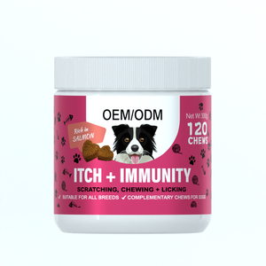 Suplemen Hewan Peliharaan OEM/ODM Kunyahan untuk Anjing yang Mengatasi Gatal & Meningkatkan Imunitas, Rasa Lezat, Dibuat untuk Membantu Kulit yang Gatal, Mengatasi Gatal dan Mengembangkan Kesehatan Kulit serta Bulu - Product Image 1