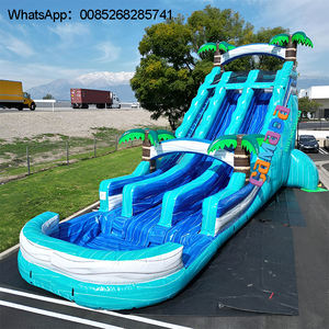 Toboggan aquatique gonflable Marble Blue Crush, toboggan aquatique gonflable Palmier Bleu - Product Image 3