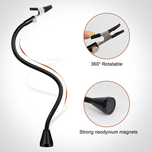 Abrazadera y base pesada 2 en 1, soldadura de tercera mano con lámpara de lupa iluminada con LED 5X <span class=keywords><strong>para</strong></span> soldadura, herramienta de soldadura de trabajo cercano - Product Image 4