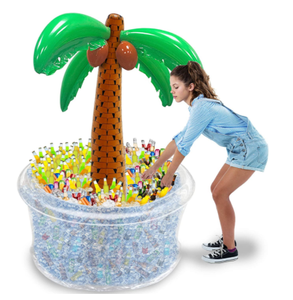 Gran oferta, soportes inflables para bebidas de PVC y enfriador de hielo de palmera, Buffet de fiesta de verano de gran capacidad para eventos al aire libre - Product Image 1