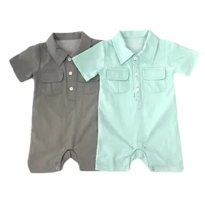 Grosir Baju Monyet Bayi, Baju Monyet Bayi dan Balita Katun Solid, Baju Memancing Anak Laki-laki