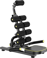 Banc Abdominal Pliable 6-en-1 Multi-Usages pour Entraînement Musculaire du Core, Rouleaux en Mousse pour Exercices Abdominaux, Gymnastique au Poids du Corps en Acier
