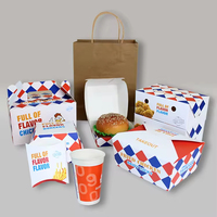 Boîte à poulet frit personnalisée imprimée, emballage alimentaire de qualité supérieure pour la restauration rapide, boîte en papier à emporter pour restaurant et livraison