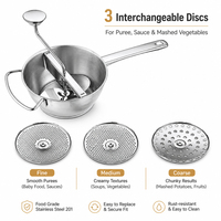Rvs Fruit Groente Grinder Met 3 Frezen Discs Voor Voedsel Molen Salade Chopper