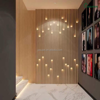 Panneaux muraux lumineux en fibre de bambou pour décoration intérieure et mur de fond