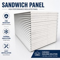 Panneau sandwich EPS léger et isolé pour la construction de bâtiments préfabriqués et d'entrepôts