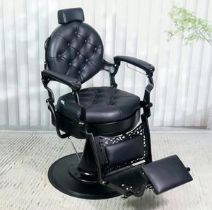 2026 Wholesale Price Luxury Aluminum Frame Vintage Gold Hair Salon Furniture Barber <b>Chair</b> <b>for</b> Men - Product Image 1