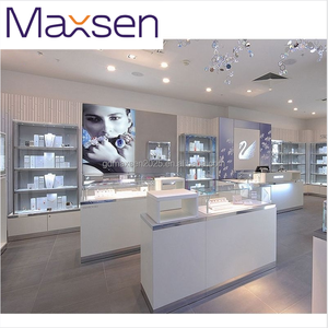 Exhibidor de Joyería <span class=keywords><strong>con</strong></span> Iluminación LED de Vidrio de Estilo Moderno, Hecho a Medida, Ecológico - Product Image 2