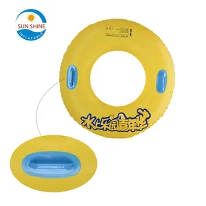 Custom Multi-Size PVC Inflatable Swimming Ring With Handle Water Park Heavy Duty Inflatable River Tube Swimming Float For Kids