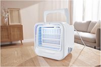 Ventilateur d'air portable USB 7 couleurs RVB, humidificateur à brume 3 vitesses, faible bruit, réservoir d'eau 700 ml, pour bureau, extérieur et maison