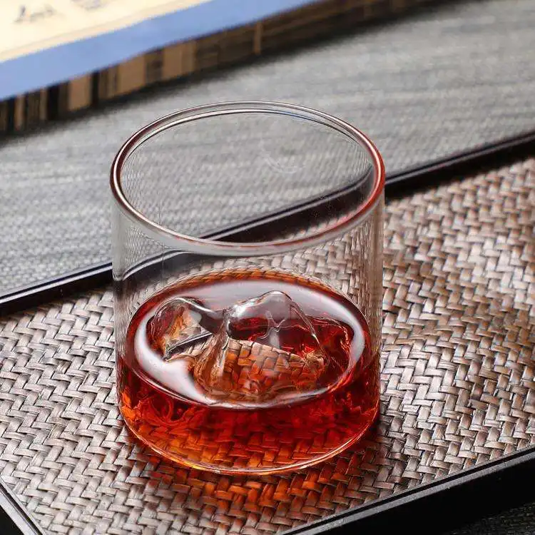Neues Design Bergform Hoch Boro silikat Transparent Trinkglas Whisky Tasse Wasser Tee tassen