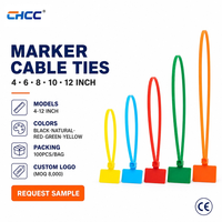 Bridas de Cable Personalizadas con Marcador Autoblocante, Fácil de Escribir, Etiqueta de Identificación, Brida de Plástico
