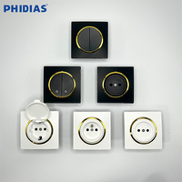 Interrupteur mural électrique domestique certifié CE Nouveau design de haute qualité 10A Control Europe Standard Double pôle 250V Max. Voltage PC