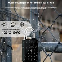 Candado Inteligente Tuya con Huella Dactilar de Aleación de Zinc, para Exteriores, IP67, Impermeable, sin Llave, con Tarjeta RFID Digital, Desbloqueo por Contraseña, Cerradura de Puerta Remota