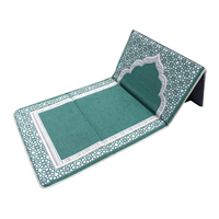 Tapis de prière musulman haut de gamme, très vendu, avec coussin épais et dossier rembourré, lavable, idéal pour les voyages, élégant, pour les cadeaux du Ramadan et de l'Aïd