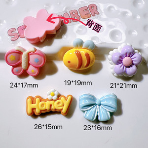 Adornos de Resina con Diseño de Abeja de Dibujos Animados para Scrapbooking, Manualidades, Decoración de Fundas de Teléfono y Parches - Product Image 3