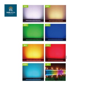 Lumière linéaire mince de rondelle de mur de RVB LED d'extérieur de bâtiment avec l'aluminium IP65 pour l'éclairage extérieur décoratif - Product Image 4