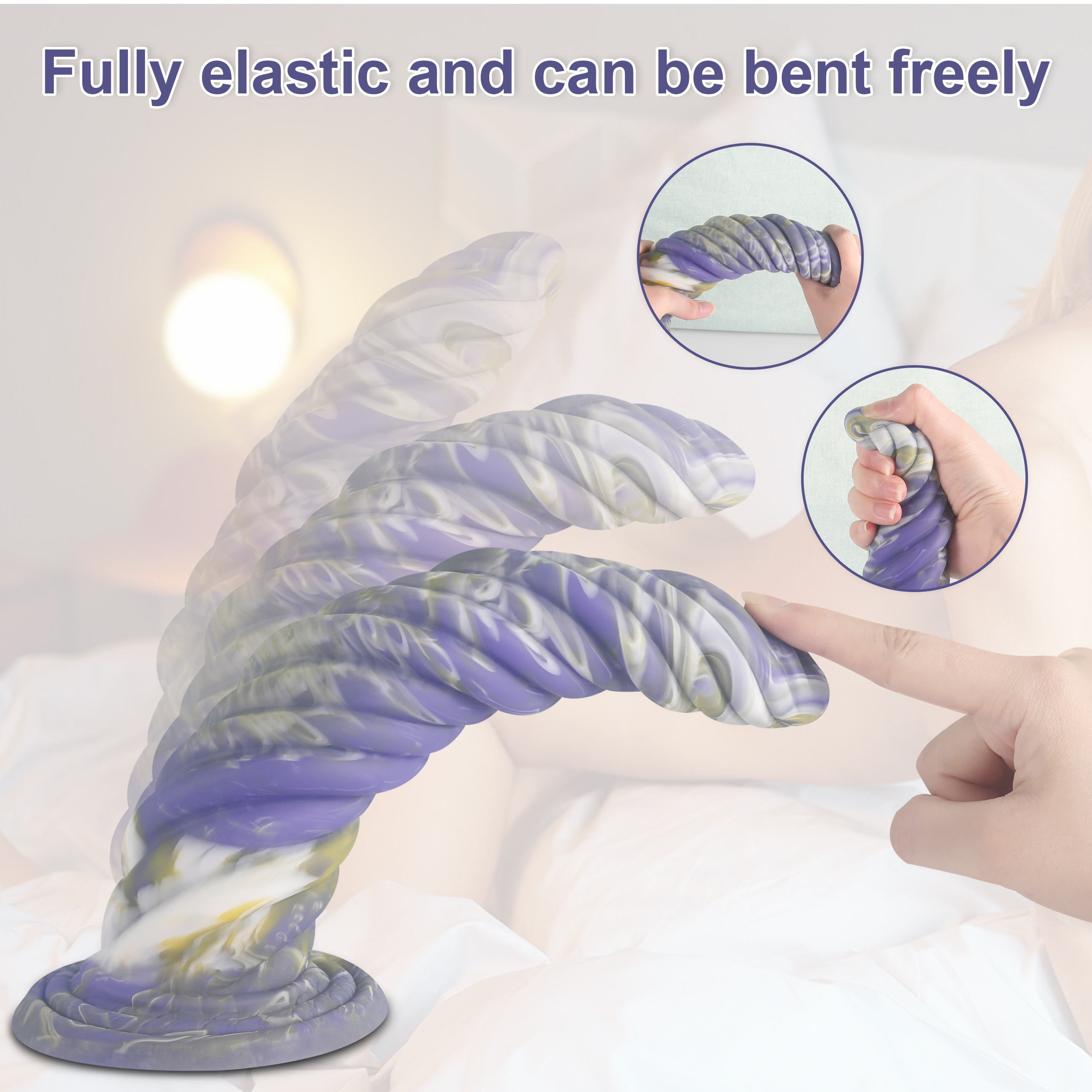 XISE Tornado Monster Dildo - 100% Waterproof Suction Cup Adult Sex Toy for Female Masturbation, 26.5 cm Cloudy Blue Design XISE Tornado Monster Dildo - 100% Waterproof Suction Cup Adult Sex Toy for Female Masturbation, 26.5 cm Cloudy Blue Design