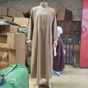 Thobe Tradizionale Saudita per Uomo, Stile Dubai, Abito Lungo a Maniche Lunghe per Affari, Qamis <span class=keywords><strong>Arabo</strong></span> Musulmano, <span class=keywords><strong>Abbigliamento</strong></span> Islamico - Product Image 2