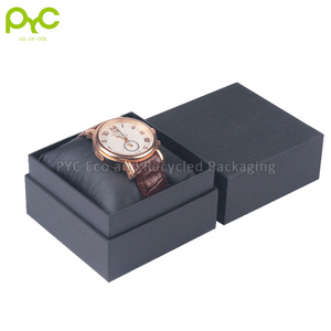 Boîte d'emballage de montre cadeau en carton personnalisé, boîte de montre-bracelet à grille unique avec oreiller, offre spéciale - Product Image 6