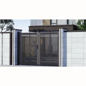 Foshan Factory Freestanding Metal Hinge Gate Wrought Iron Gate Door Aluminum Fencing And Gate