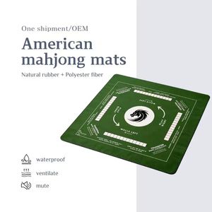 Tapis de Mahjong Américain de Luxe Imperméable en Caoutchouc Naturel, 80 cm Carré, Motif Dragon Vert, Pliable, Portable, Personnalisé pour 4 Joueurs, <span class=keywords><strong>Poker</strong></span> - Product Image 4