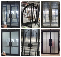 Fenêtre à battant moderne en acier inoxydable à arche, insonorisée, double vitrage trempé, avec moustiquaire magnétique, ouverture à bascule, pour extérieur