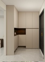 Armario de Lujo para Dormitorio, Mueble de Madera Maciza con 2 Puertas, Armario de Madera Personalizado para Zapatos, Sistema de Almacenamiento con Puerta de Madera