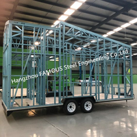 Estándar australiano personalizado expandir casa prefabricada en Rueda con ventana de toldo