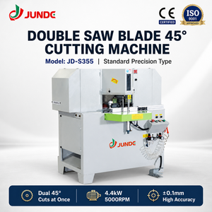 Scie à onglet électrique double JUNDE JD-S355, pneumatique, automatique, coupe à 45 degrés, pour cadres en aluminium, 4450W - Product Image 1