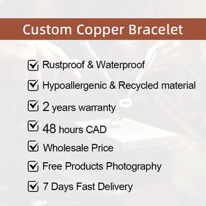 Gelang Nama Kustom Terbuat dari Tembaga Murni Terapi Magnet untuk Meredakan Nyeri Arthritis Jam Tangan dan Gelang Perhiasan yang Dipersonalisasi dan Dikustomisasi - Product Image 5