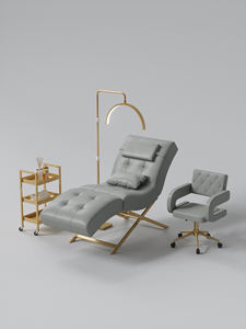 Sillón de Salón con Ajuste Manual para Extensiones de Pestañas, Multicolor, Tapizado, para Salón de Belleza - Product Image 5