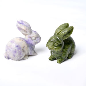 Hot Selling Crystal Healing Stone Dieren Carving Schattige Kristallen Konijn Figuren Voor Cadeau - Product Image 5