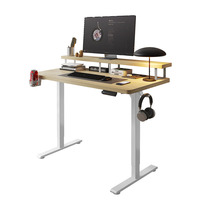 Escritorio de Computadora Plegable Ergonómico de Altura Ajustable con un Motor y 2 Etapas, Escritorio para Juegos para el Hogar, Venta Caliente