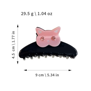 DOWELL Nouveau Acétate Double Face Hibou Griffe Clip Niche <span class=keywords><strong>Strass</strong></span> Griffe Clip Cheveux <span class=keywords><strong>Chignon</strong></span> Demi-Up Requin Clip Élégant Polyvalent - Product Image 3
