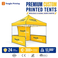 Tente pliante portable imperméable à montage rapide en 60 secondes, 10x10, tente commerciale pop-up pour événements sportifs, promotion de marché et salons professionnels