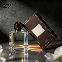 Flacon de parfum en verre de luxe vide et rechargeable de 50 ml et 200 ml, flacon de parfum personnalisé en bambou, flacon de parfum et boîte