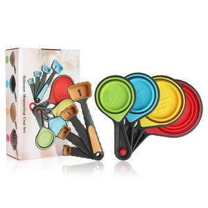 Hot bán xách tay Silicone đo cup Set với biểu tượng tùy chỉnh bao gồm đo ly và thìa - Product Image 6