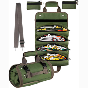 Échantillon gratuit vente en gros professionnel voiture outil organisateur sac clé rouleau organisateur toile enrouler sac à outils - Product Image 5