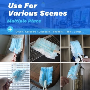 Hộ gia đình shengbo dùng một lần không dệt sợi vuông Khăn lau bụi nạp số lượng lớn 20 đếm 1 xử lý mỗi hộp thân thiện với môi màu xanh - Product Image 4