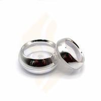 Vente Pot vide en plastique de luxe en acrylique transparent avec couvercle argenté pour emballage de capsule cosmétique safran 10g 20g 30g 50g