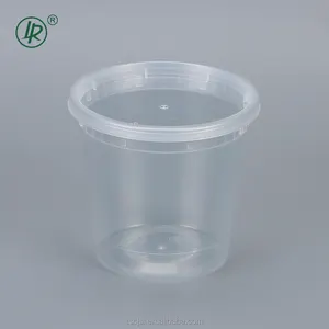 Nhà cung cấp Nhà máy 24oz 710ml rõ ràng leakproof đưa ra thực phẩm lưu trữ Deli container dùng một lần nhựa súp cup với PE Nắp