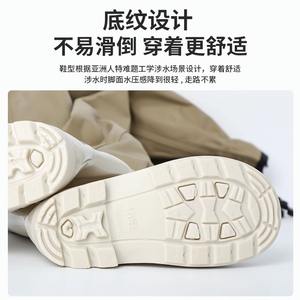 Pantalon de pêche en nylon kaki pour femme, imperméable, respirant, une pièce, avec bottes, protection intégrale du corps - Product Image 5